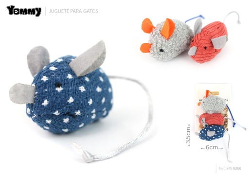 [YM8268] Juguete de ratón 6*3.5cm - Juguetes para mascotas