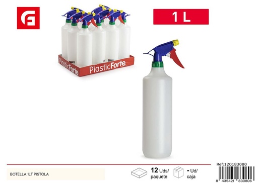[120183080] Botella plástica 1L con pistola - Pulverizador para el hogar