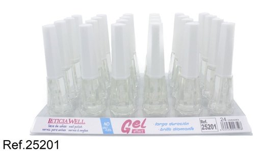 [8435433223528] Laca de uñas gel efecto incolor 24/u 25201 Leticia Well para manicura