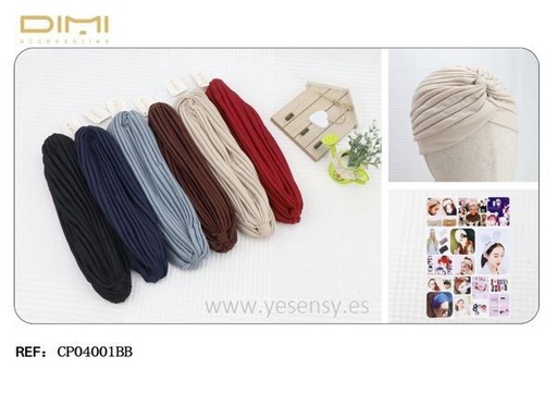 [8435452543584] Gorro turbante 12/U CP04001BB - Accesorios para el cabello