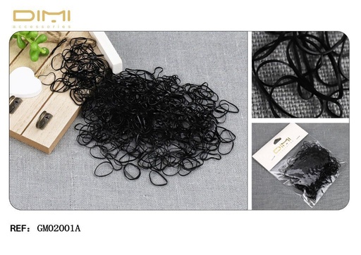 [8435452550315] Gomitas de pelo 1 cm negro 24 u - Gomas para el cabello