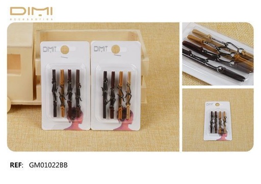 [8435452598782] Gomas de cabello coloridas 4u 12/p - Accesorios de peinado