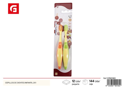 [137800160] Cepillos de dientes infantil 2x1 - Productos de cuidado personal