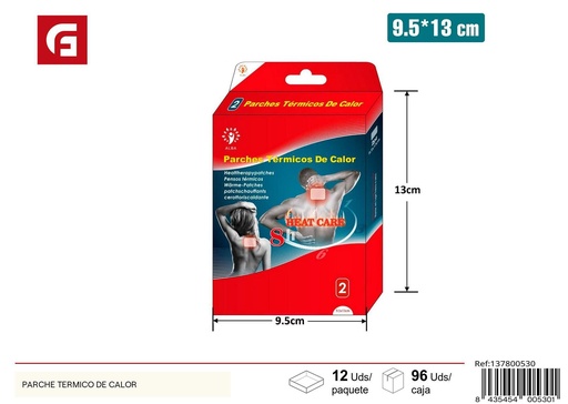 [137800530] Parche térmico de calor 8.5x13cm - Productos de cuidado personal
