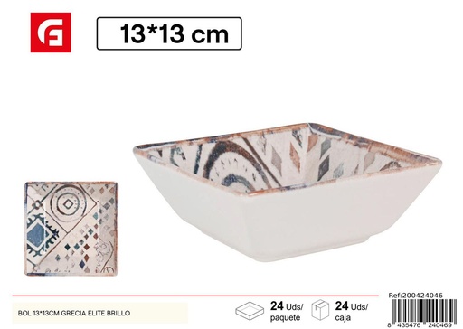 [200424046] Plato decorativo de vidrio 13*13cm - Vajilla decorativa