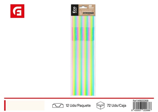 [141822268]  Pajitas de fantasía biodegradables PLA - Utensilios desechables