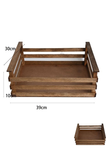 [8435525717812] Cajón de madera envejecido 39x30x10 - Decoración de hogar
