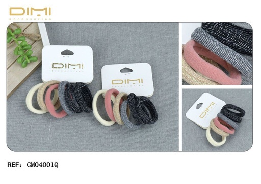 [8435560232752] Pack de 6 gomas de 10 cm - 24 unidades - Gomas básicas para cabello