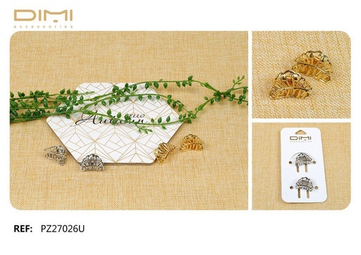 [8435560251036] Pinza de metal 2U 3CM - Accesorios para el cabello y diademas
