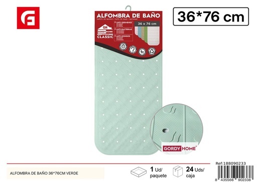 [188090233] Alfombra de baño verde 36x76 cm - Alfombras de baño