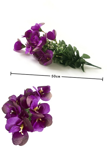 [6102013-10GRANATE] Ramo artificial de mini orquídeas 9 cabezas - Flores para ocasiones especiales