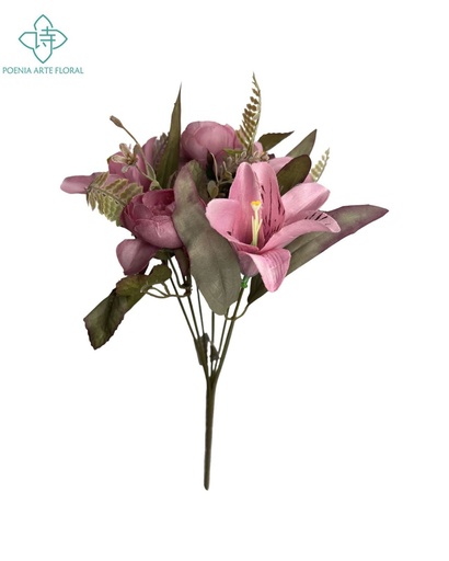 [8435588800308 LILA-6] Ramo decorativo de flores artificiales para otoño para hogar