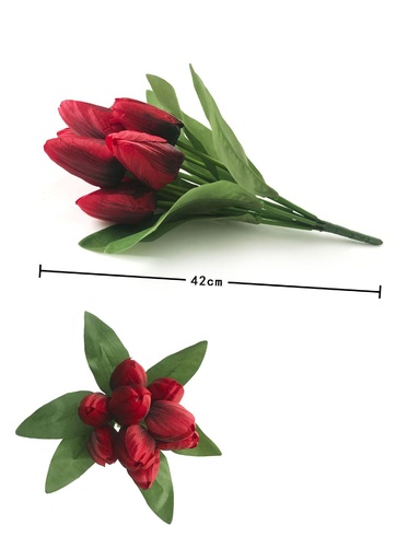 [6103005紫色] Decoración de flores - Ramal de tulipanes holandeses