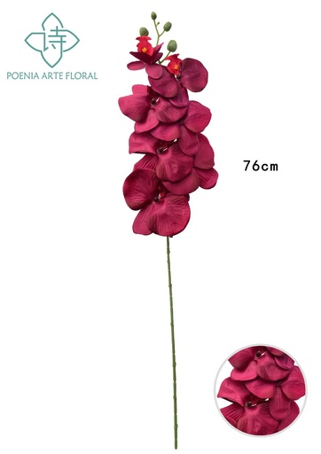 [6103013B-奶白] Rama de orquídeas de 7 cabezas - Flores artificiales decorativas