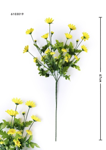 [6103019黄色] Rama artificial de flores pequeñas - Adornos decorativos