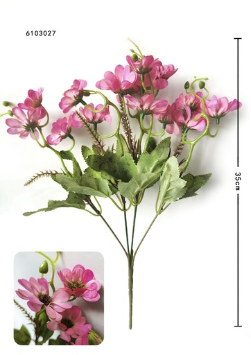 [6103027-1粉色] Ramo decorativo artificial pequeño - Decoración floral
