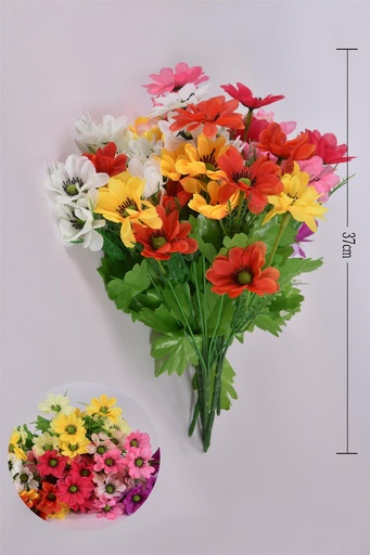 [6101043颜色混装] Ramo de flores artificiales 7 ramas 14 cabezas para decoración