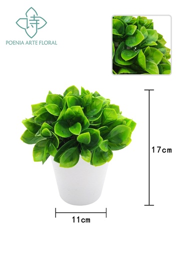 [630478] Planta artificial en maceta verde - Decoración de plantas