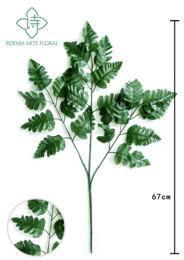 [630516] Rama de planta artificial con hojas 64cm para decoración