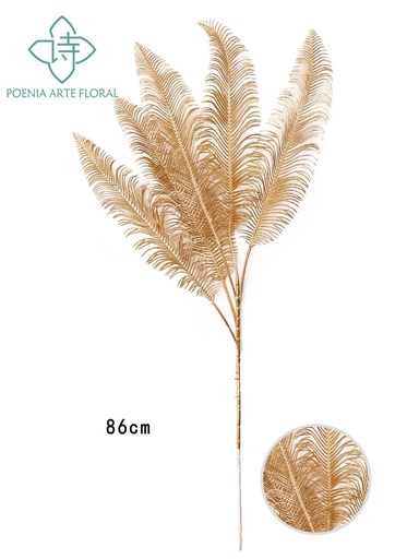 [630685-银色] Ramo de hojas dispersas de 5 puntas en dorado y plateado