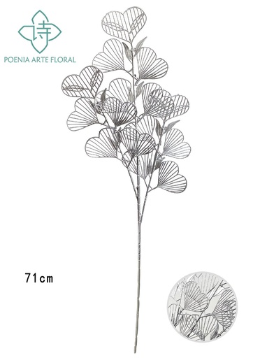[630686-银色] Rama de flores artificiales - Decoraciones