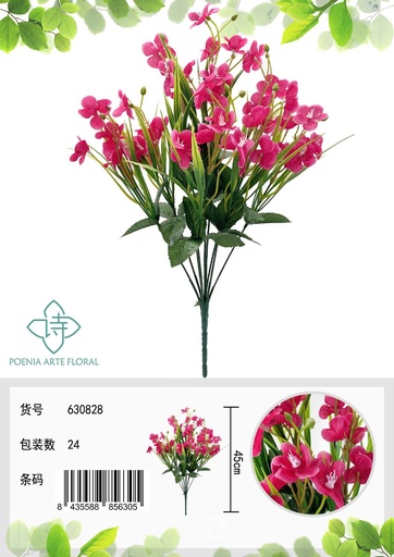 [630828玫红] Ramo de flores artificiales - Decoración floral