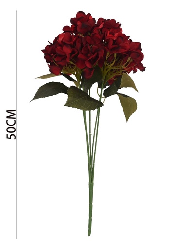 [630950红色] Ramo de hortensia 4 puntas - Decoración floral