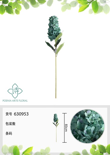 [630953AZUL] Vara de hortensia larga 5p - Decoración y arreglos florales