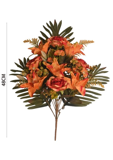 [631076橙色] Lily half bush x 12 - Flores artificiales