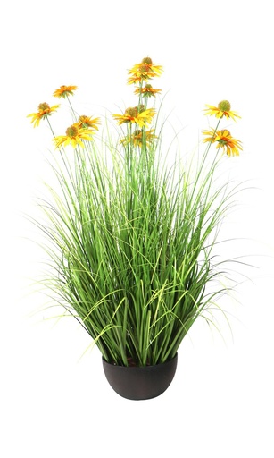 [631237-808-SSPZ-14头菊花盆景-SKCL-1- 90CM] Planta artificial - Bonsái de crisantemo 90 cm - Decoración de interiores