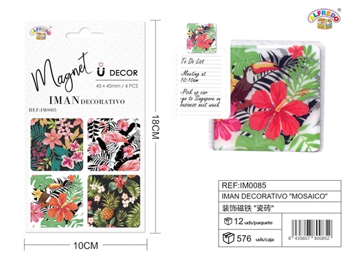 [IM0085] Imán decorativo "Mosaico" 10x18 cm - Imán para frigorífico
