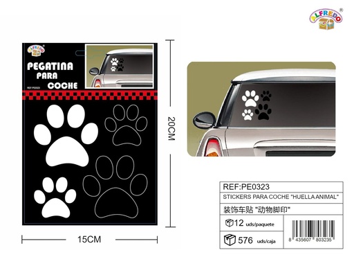 [PE0323] Stickers para Coche "Huella Animal" 15x20 cm - Stickers para vehículos
