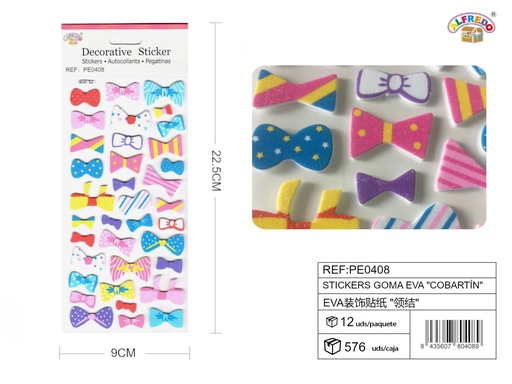 [PE0408] Stickers goma EVA "cobartín" 9x22.5 cm - Pegatinas de manualidades