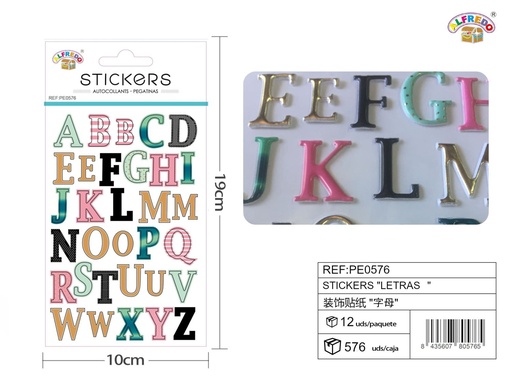 [PE0576] Stickers "letras" 10x19 cm - Pegatinas numéricas infantiles