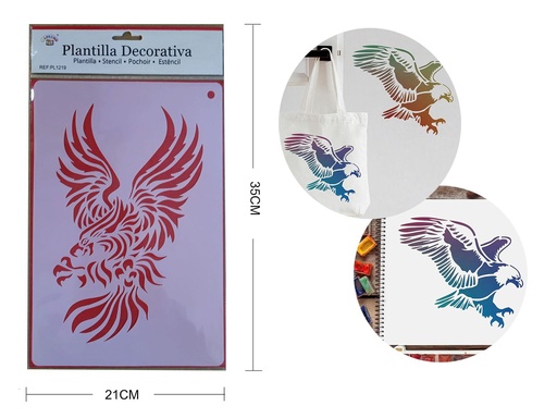 [PL1219] Plantilla decorativa "Águila" 21x35 cm - Plantillas decorativas
