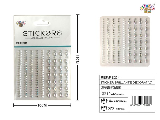[PE2341] Sticker brillante decorativo 10x15cm para artesanías y decoración