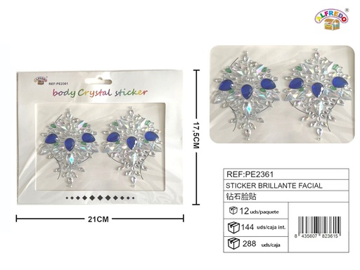 [PE2361] Sticker brillante cuerpo 21 x 17.5 cm - Artículos de manualidades