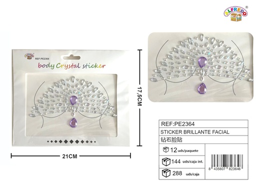 [PE2364] Sticker brillante cuerpo 21 x 17.5 cm - Artículos de manualidades