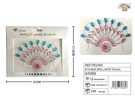 [PE2365] Sticker brillante cuerpo 21 x 17.5 cm - Artículos de manualidades
