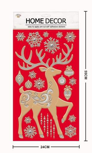 [NV9674] Decoración navideña "Reno" 24x55 cm - Decoraciones navideñas