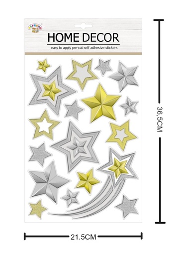 [NV9683] Decoración navideña estrella 21.5x36.5cm - Decoración mónaga