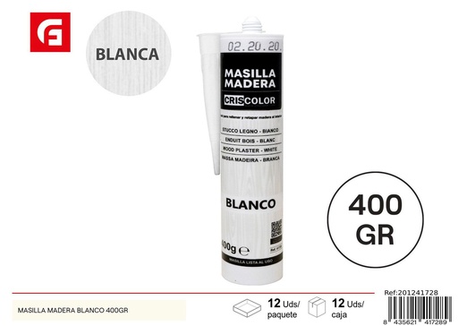 [201241728] Masilla para madera Blanca 400 g - Materiales de remodelación