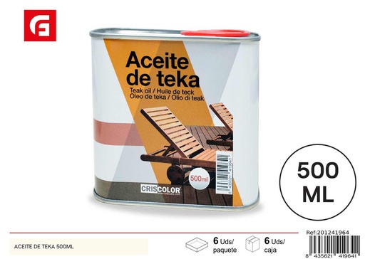 [201241964] Aceite de teka 500ml para protección de madera