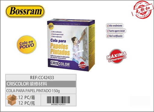[201242433] Papel pintado adhesivo Criscor 150g - Material de decoración