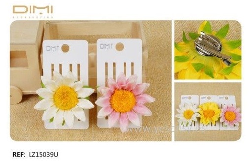 [8435693850519] Flor pinza/broche 12/U LZ15039U - Accesorios de cabello y broches