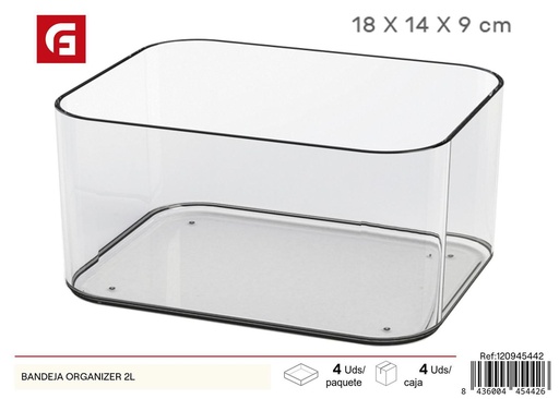 [120945442] Bandeja organizadora de cosméticos 2L 18x14x9 cm - Accesorios para el hogar