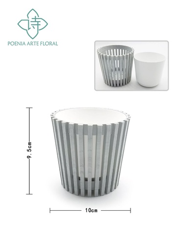 [8436009637954GRIS] Maceta Ripa mini 9cm gris - Macetas de plástico