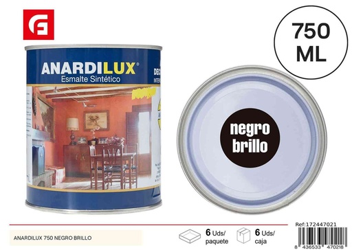 [172447021] Pintura Anardilux 750 negro brillo - Pinturas acrílicas