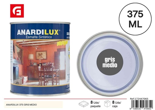 [172447065] Pintura acrílica gris medio 375ml - Pinturas de ferretería