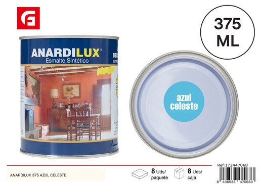 [172447068] Pintura acrílica azul celeste 375ml - Pinturas de ferretería